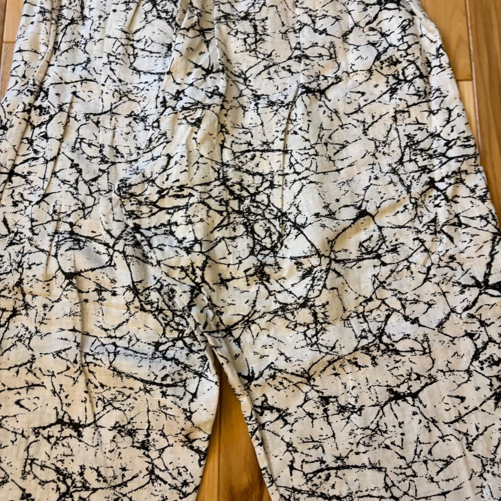 Bryn Walker Linen White Black Patterned Pull On L… - image 7